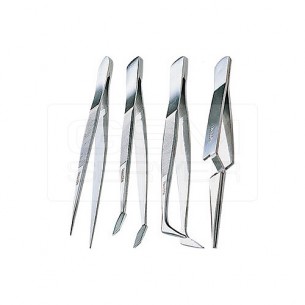 Jeux de pinces brucelle (165mm) / 4pcs - 808-389