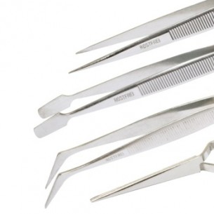 Jeux de pinces brucelle (165mm) / 4pcs - 808-389