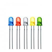 LED 3mm, 5mm - Rouge, Vert, Jaune, Blue, Blanc.