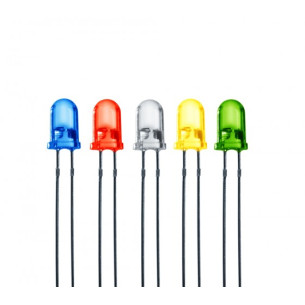 LED 3mm, 5mm - Rouge, Vert, Jaune, Blue, Blanc.