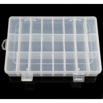 Adjustable Compartment Parts Box - 24 compartments