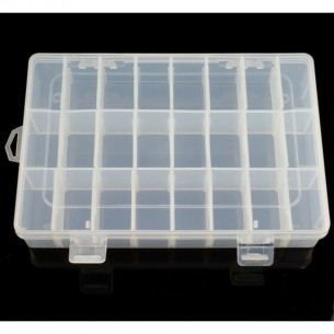 Adjustable Compartment Parts Box - 24 compartments