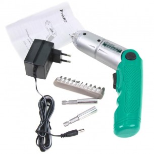 Kit Pro'sKit PT-1136F Tournevis sans fil pliable avec LED