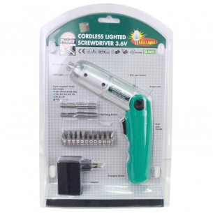 Kit Pro'sKit PT-1136F Tournevis sans fil pliable avec LED