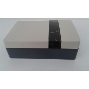 BOITIER PLASTIQUE  GRIS/BLANC DIM 157x107x50 mm