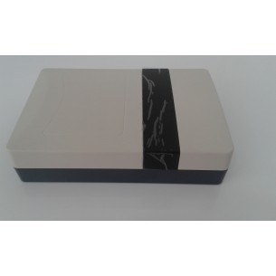 BOITIER PLASTIQUE  GRIS/BLANC DIM 158x108x35 mm