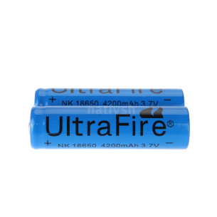 UltraFire 4200mAh 18650 Batteries 3.7V Rechargeable Battery Blue NK