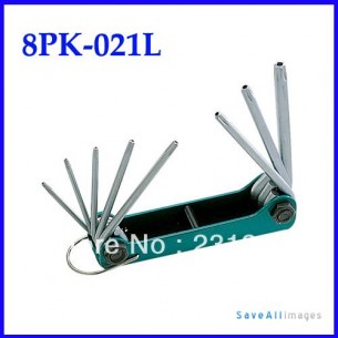 8PK - 021L 8pcs pliant Ã©toile Jeu de clÃ©s ( T9H , T10H , T15H , T20H , T25H , T27H , T30H , T40H )