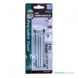 8PK - 021L 8pcs pliant Ã©toile Jeu de clÃ©s ( T9H , T10H , T15H , T20H , T25H , T27H , T30H , T40H )