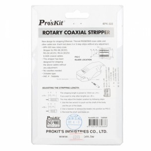 Proâ€™skit 6PK-322 Rotary Coaxial Stripper RG58/59/6 Gray